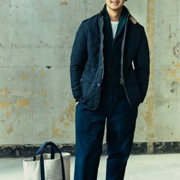 BARBOUR LUTZ Men's Quilted Jacket in Navy MSRP$380 Rugged & Sophisticated - Picture 11 of 16